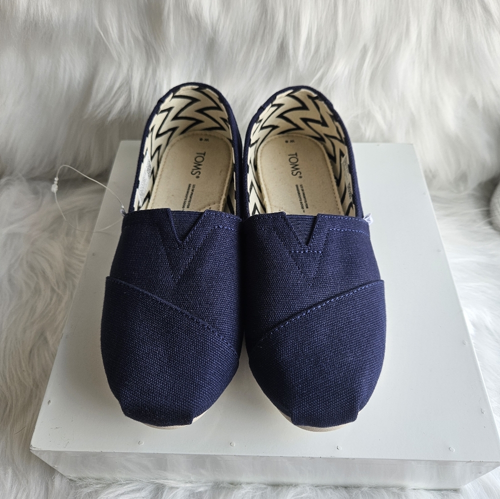 TOMS Alpargata Slip-On Flats – Navy Blue – Women’s Size 6 (New Without Tags) - Picture 5 of 8